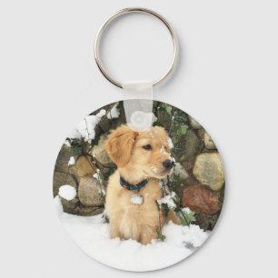 Cute Puppy lab retriever  Key Ring