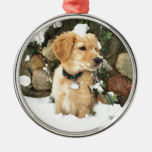 Cute Puppy lab retriever  Metal Tree Decoration