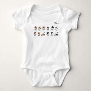Cute Puppy Life Cycle Cartoon Dog Lover Baby Bodys Bodysuit