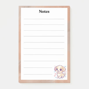 Cute Puppy Lined Notepad Dog-Themed Stationery