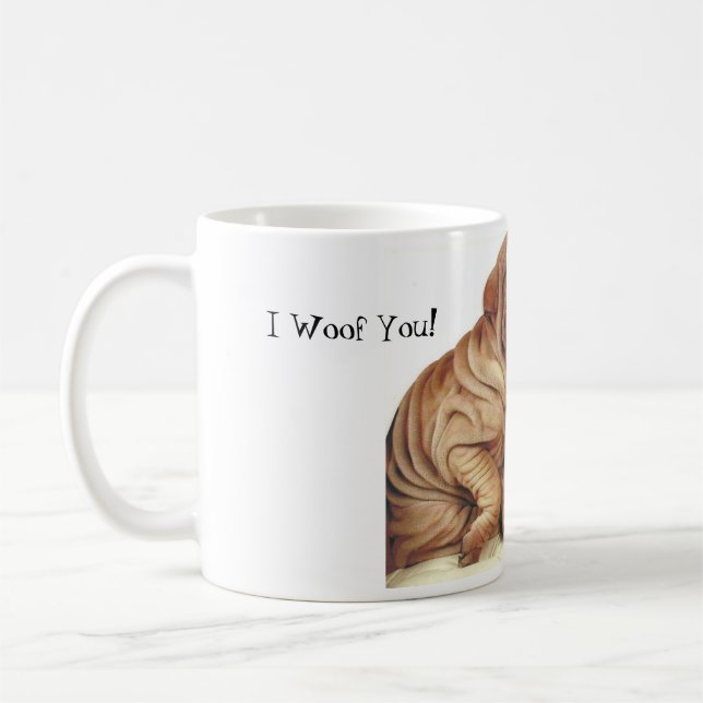 Cute Puppy Love Coffee Mug (Left)