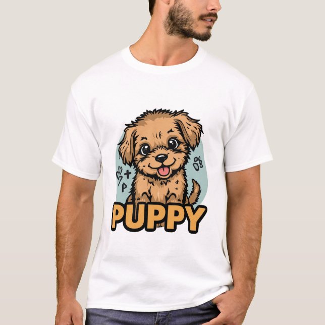Cute Puppy Lover T-Shirt | Adorable Dog Shirt Gift (Front)