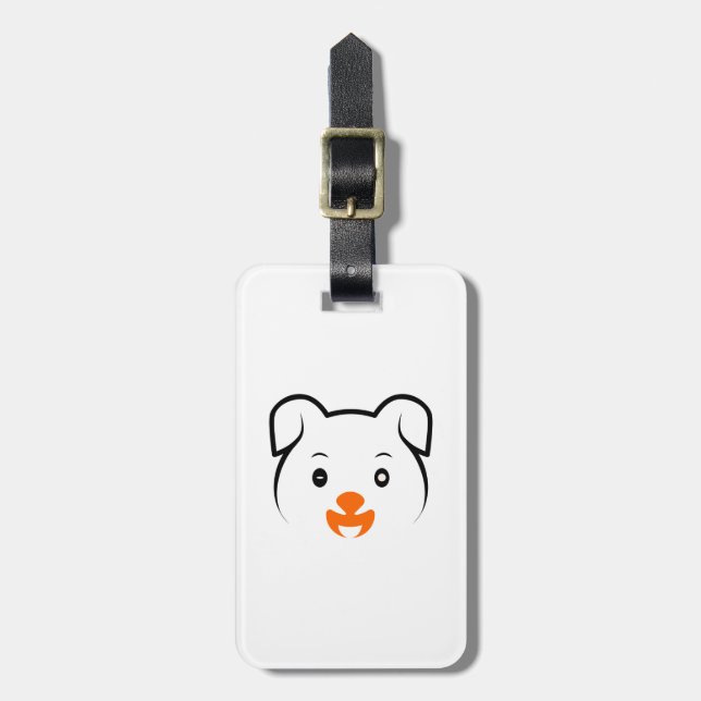 Cute Puppy Luggage Tag (Front Vertical)