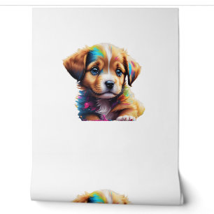 Cute Puppy Made of Liquid Colours Wallpaper