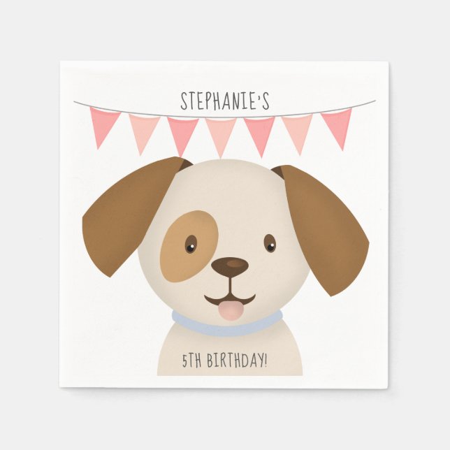 Cute Puppy Napkin (Front)