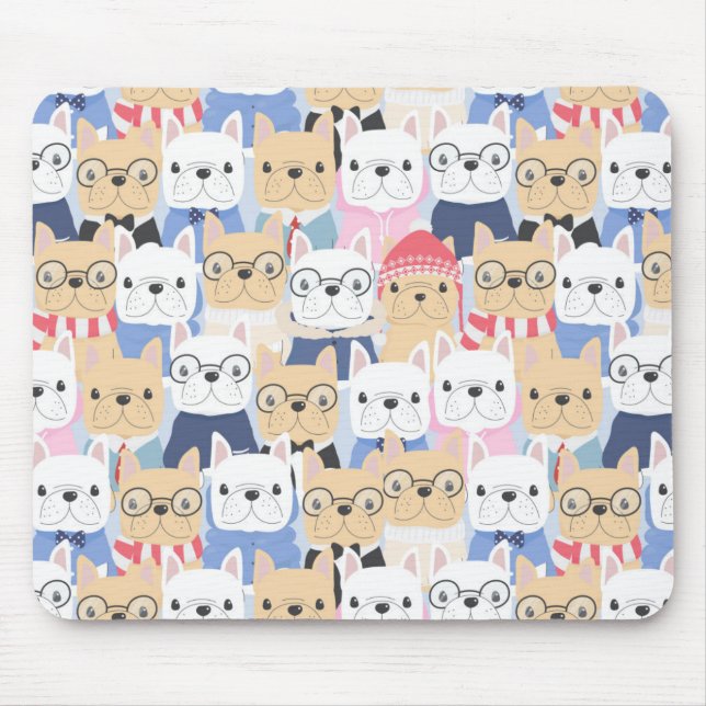 Cute Puppy Pattern Mouse Mat (Front)