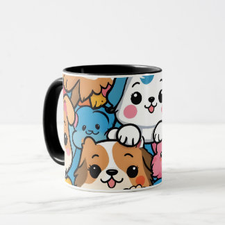 Cute puppy pattern mug cup