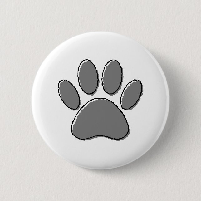 Cute Puppy Paw Drawing 6 Cm Round Badge (Front)