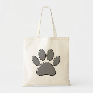 Cute Puppy Paw Drawing Tote Bag