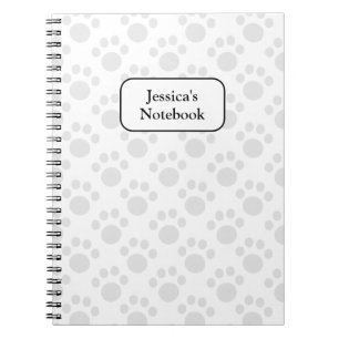 Cute Puppy Paw Pattern Notebook