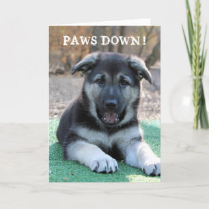 Cute Puppy Paws Down Father's Day Card