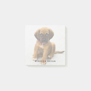 Cute Puppy Personalised Dog Lover Photo Post-it Notes