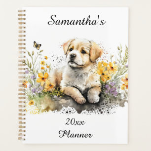 Cute Puppy Personalised Planner