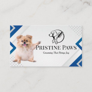 Cute Puppy   Pet Groomers Logo Business Card