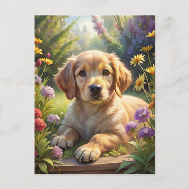 Cute Puppy Postcard (Front)