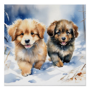 Cute puppy poster