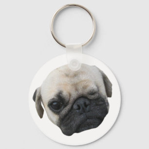 Cute Puppy Pug Dog Friend ... かわいい 子犬 Key Ring