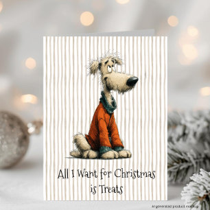 Cute Puppy Quirky Dog Holiday Card