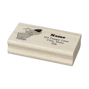 Cute Puppy Rubber Stamp