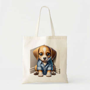 Cute Puppy sad mood Tote Bag