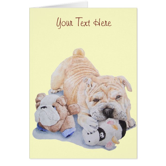 Cute puppy shar pei with teddy bears art (Front)