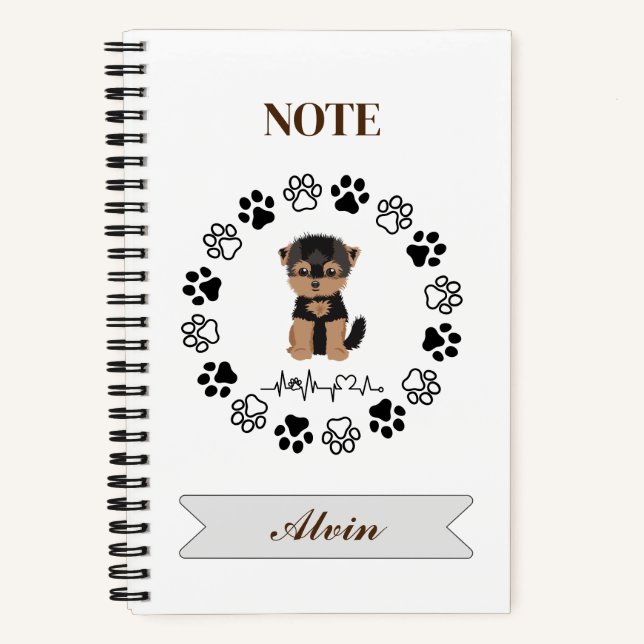 Cute puppy - Spiral Notebook (Front)