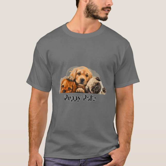 Cute Puppy  T-Shirt (Front)