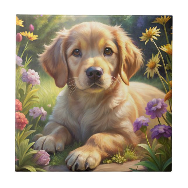 Cute Puppy Tile (Front)