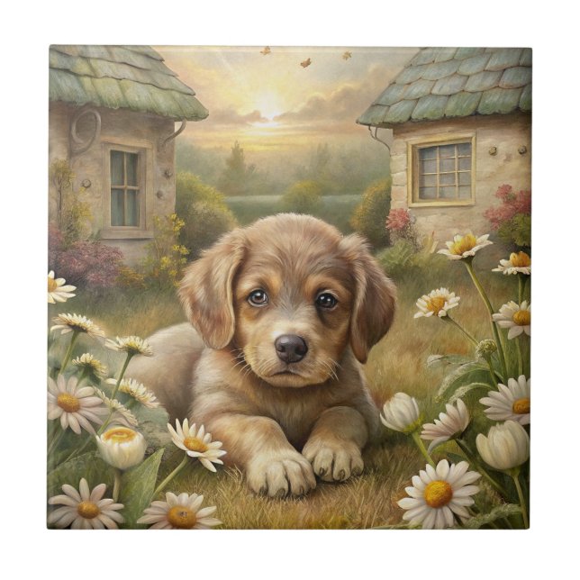 Cute Puppy Tile (Front)