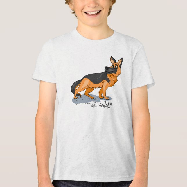 “Cute Puppy Tri-Blend Shirt – Soft Dog Lover Tee” (Front)