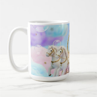 Cute Puppy Wedding Fairytale Carriage Coffee Mug