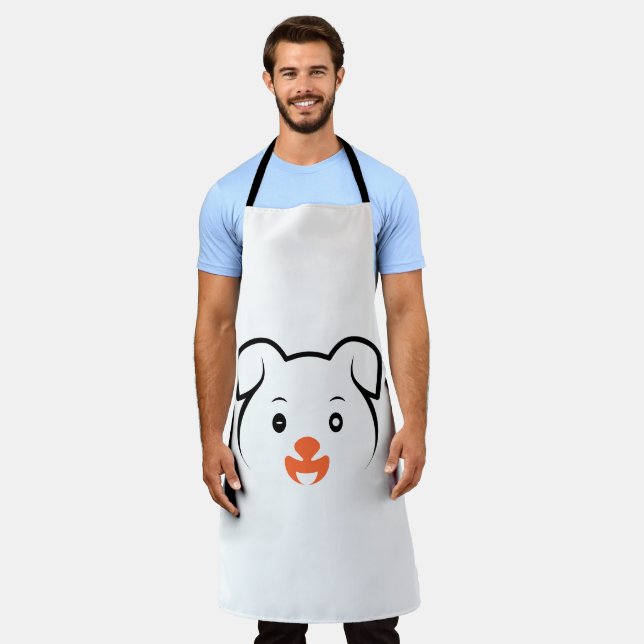 Cute Puppy Wink Apron (Worn)