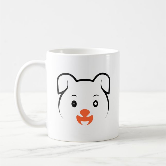 Cute Puppy Wink Coffee Mug (Left)