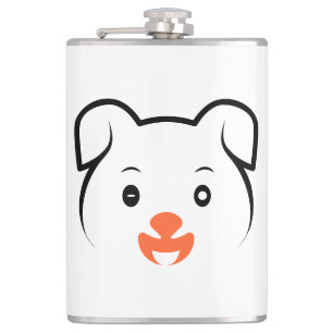 Cute Puppy Wink Hip Flask