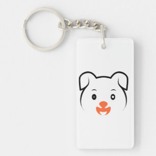 Cute Puppy Wink Key Ring