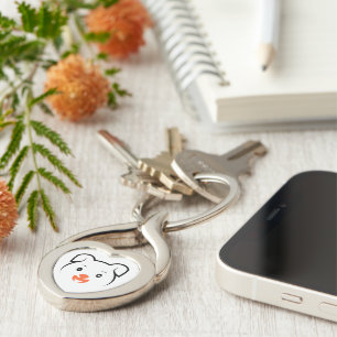 Cute Puppy Wink Key Ring