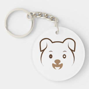 Cute Puppy Wink Key Ring