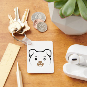 Cute Puppy Wink Key Ring