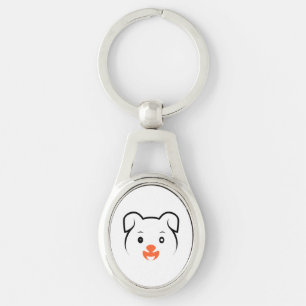 Cute Puppy Wink Key Ring