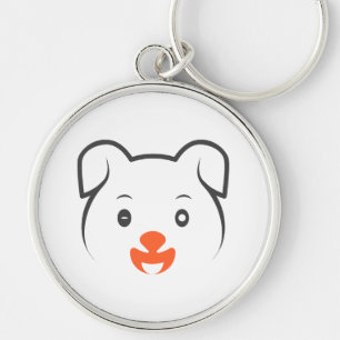 Cute Puppy Wink Key Ring
