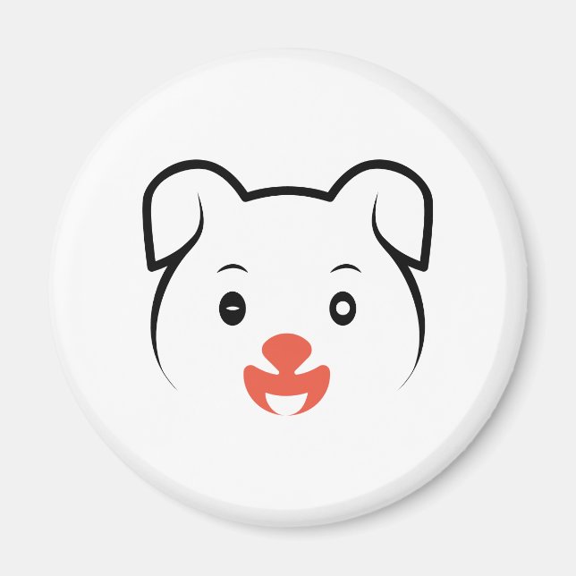 Cute Puppy Wink Magnet (Front)
