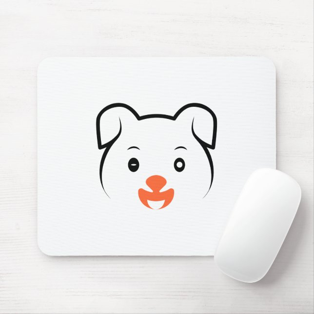 Cute Puppy Wink Mouse Mat (With Mouse)