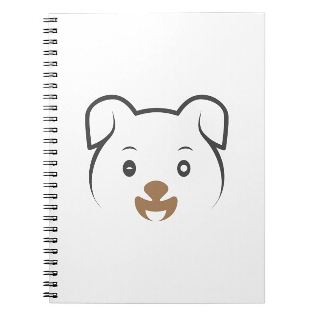 Cute Puppy Wink Notebook (Front)