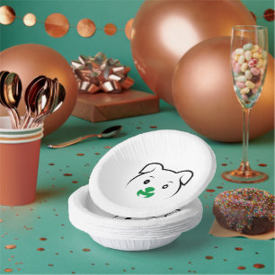 Cute Puppy Wink Paper Plate