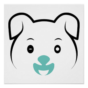 Cute Puppy Wink Poster