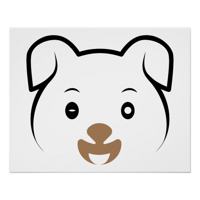 Cute Puppy Wink Poster (Front)