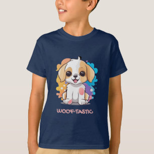 Cute Puppy with Colourful Spots T-Shirt