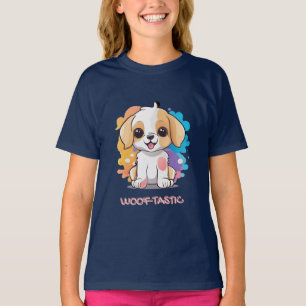 Cute Puppy with Colourful Spots T-Shirt