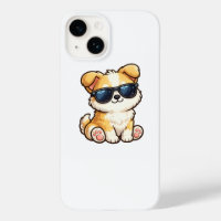 Cute Puppy with Sunglasses Kawaii Design