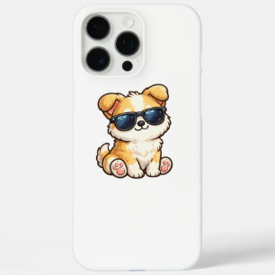 Cute Puppy with Sunglasses Kawaii Design iPhone 16 Pro Max Case